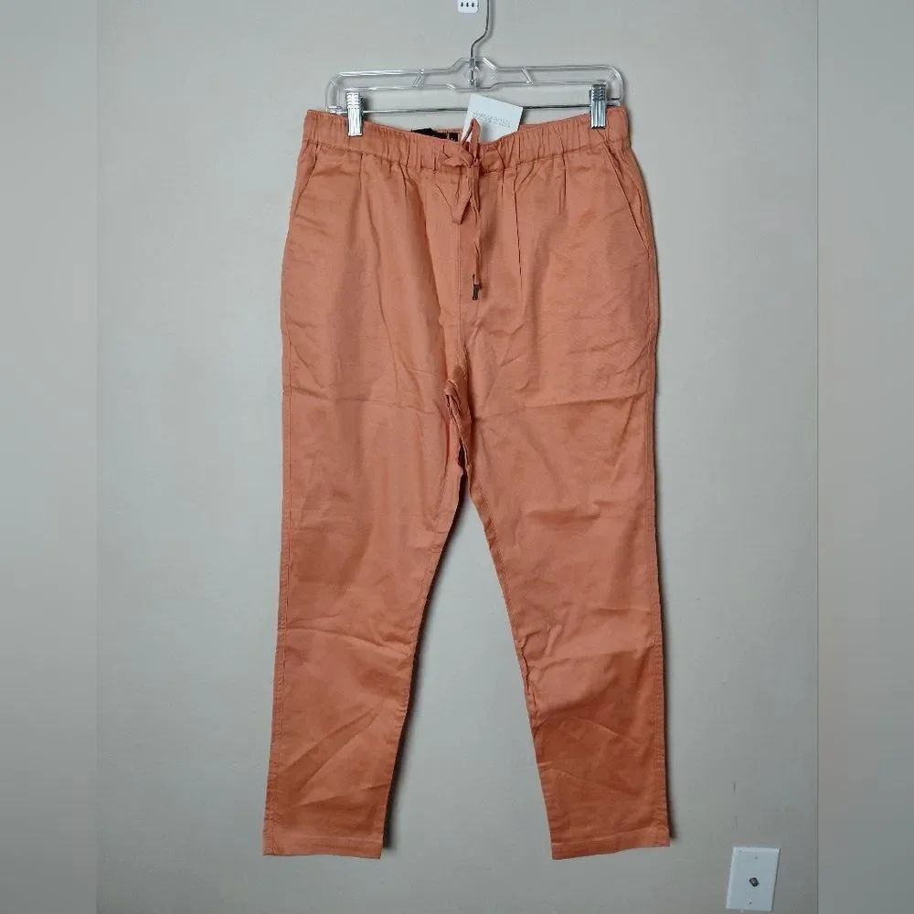 Wildfang The Essential Drawstring Pant Light orange Extra Small NWT - Picture 2 of 10